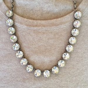 J Crew Brass-Plated Crystal Necklace